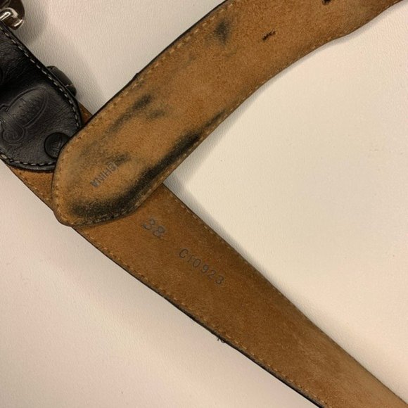 Justin Boots Black and Brown Leather Belt